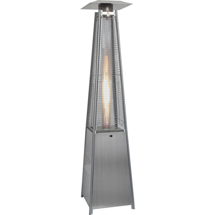 Almo HAN102SS 7-Ft. Tall 42000 BTU Propane Pyramid Patio Heater with Wheels for Outdoor Events and Entertaining in Stainless Steel - 22 in. x 7.25 in. x 87 in.