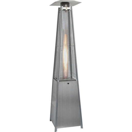 Almo HAN102SSL 7-Ft. Tall 42000 BTU Propane Pyramid Patio Heater with Wheels for Outdoor Events and Entertaining in Stainless Steel - 22 in. x 7.25 in. x 87 in.