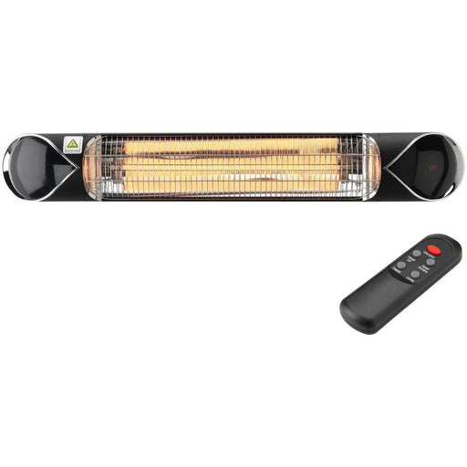 Almo HAN1052IC-BLK 35.4-In. Wide Electric Carbon Infrared Heat Lamp with Remote Control