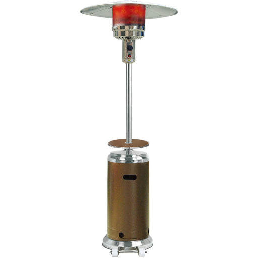 Almo HANHT002BRSS 7-Ft. 41000 BTU Steel Umbrella Propane Patio Heater BronzeStainless Steel - 32 in. x 17.84 in. x 88.23 in.