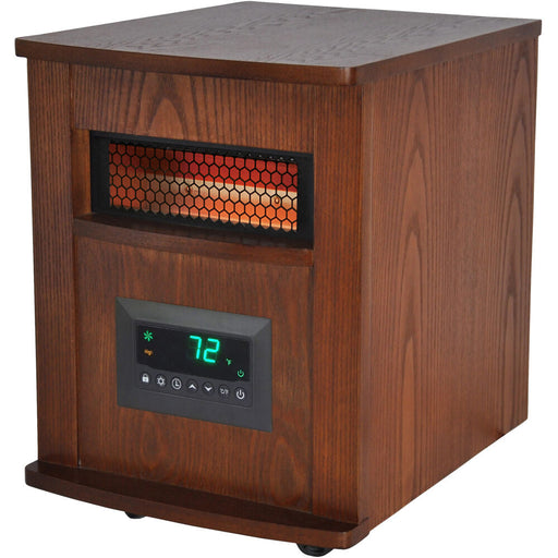 Almo HT1104 6 Element Wood Cabinet Infrared Heater - 12.9 in. x 16.30 in. x 17.40 in.