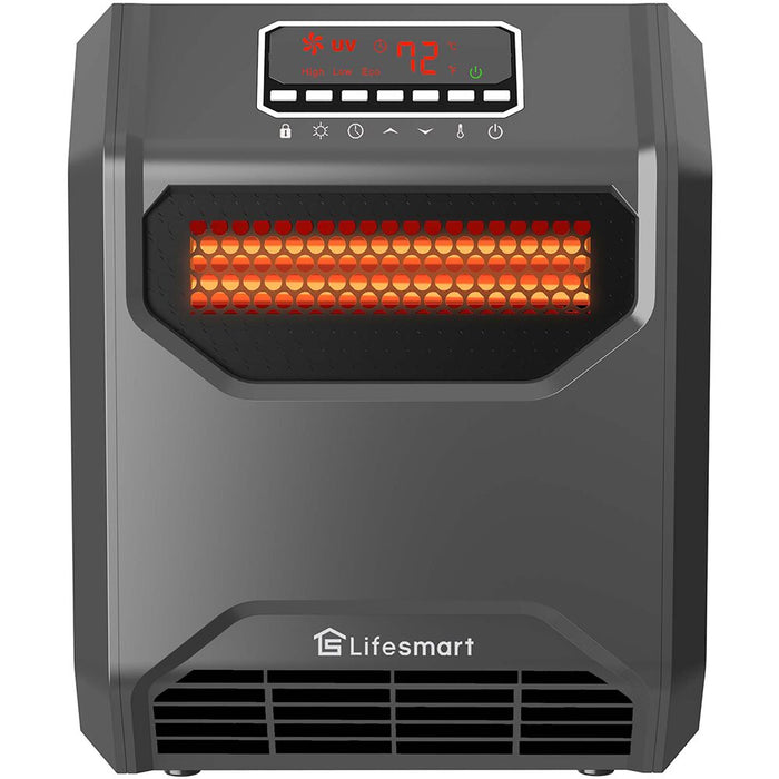 Almo HT1269UV 6-Element Infrared Heater with Front Intake Vent and UV Light - 11.31 in. x 13.45 in. x 14.27 in.