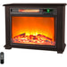 Almo MDFP2090US 3-Quartz Infrared Fireplace Heater with Remote in Dark Walnut - 11 in. x 28.50 in. x 21.70 in.