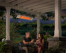Sunpak S25 B-SS 12001LP-12020 Liquid Propane Outdoor Infrared Patio Heater in Black 25000 BTUs with Stainless Steel Front Fascia Kit - 48 x 10 x 8 in.