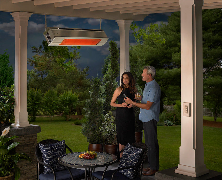 Sunpak S34 S-SS 12004-12020 Natural Gas Outdoor Infrared Patio Heater in Stainless Steel 34000 BTUs with Stainless Steel Front Fascia Kit - 48 x 10 x 8 in.