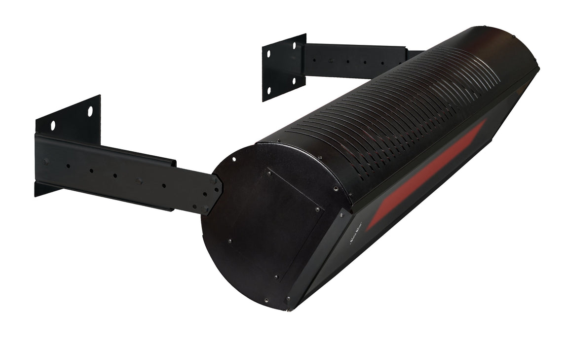 Sunstar Glass Series L7 SGL1560 35000-24000 BTUs Liquid Propane Radiant Infrared Angled Mount Patio Heater in 48 x 11.8 x 9.6 in. - Black Color