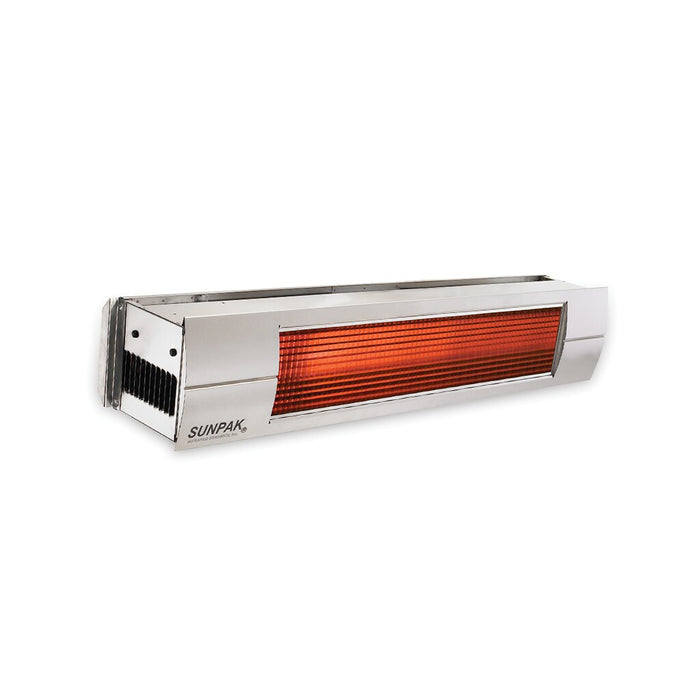 Sunpak S34 S-SS 12004-12020 Natural Gas Outdoor Infrared Patio Heater in Stainless Steel 34000 BTUs with Stainless Steel Front Fascia Kit - 48 x 10 x 8 in.