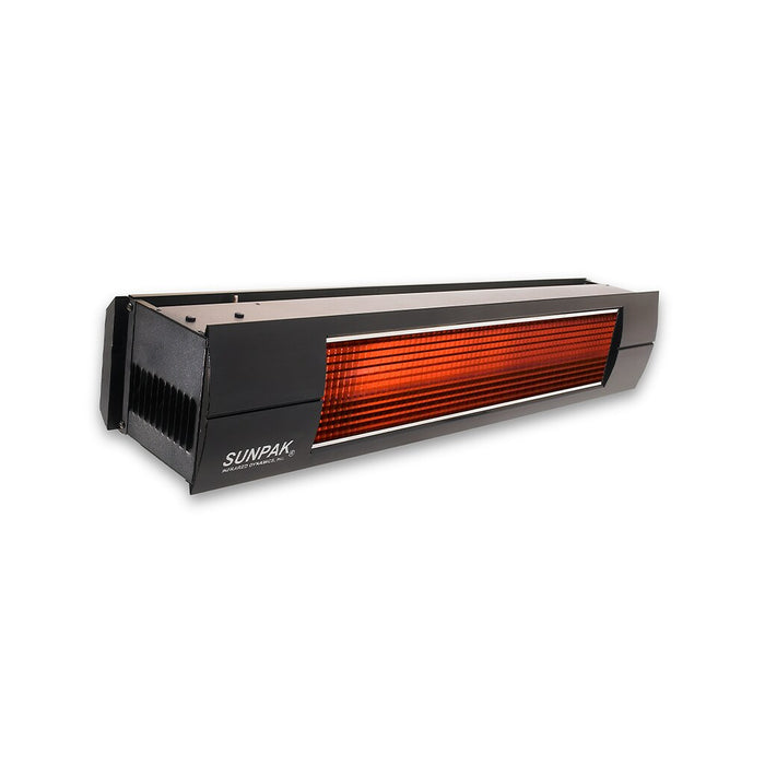 Sunpak S34 B-B 12002LP-12020 2 Liquid Propane Outdoor Infrared Patio Heater in Black 34000 BTUs with Black Front Fascia Kit - 48 x 10 x 8 in.