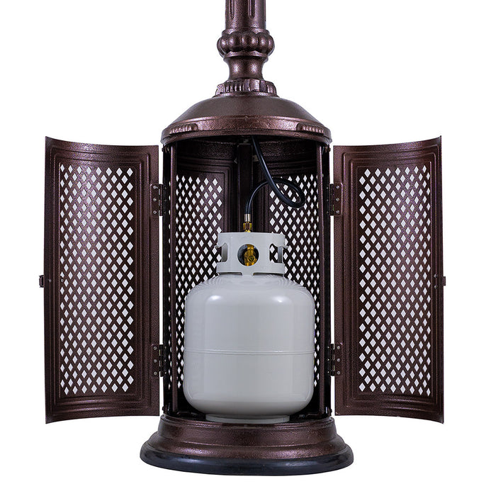 Patio Comfort PC02CAB Cast Aluminum Portable Outdoor Infrared Patio Heater - 34 x 34 x 90 in. Antique Bronze Color