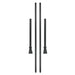 Sunpak S34 S-B 12004LP-12020 2 Liquid Propane Outdoor Infrared Patio Heater in Stainless Steel 34000 BTUs with Black Front Fascia Kit - 48 x 10 x 8 in.