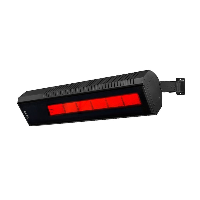 Sunstar Glass Series 50N10 SGL1560 50000-34000 BTUs Natural Gas Radiant Infrared Angled Mount Patio Heater with Wireless Remote Control in 48 x 11.8 x 9.6 in. - Black Color