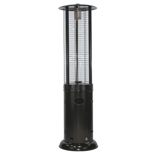 RADtec EF-CLEAR Ellipse Flame 80" Propane Gas Patio Heater - 78 x 22.5 x 22.5 in. - Black Color