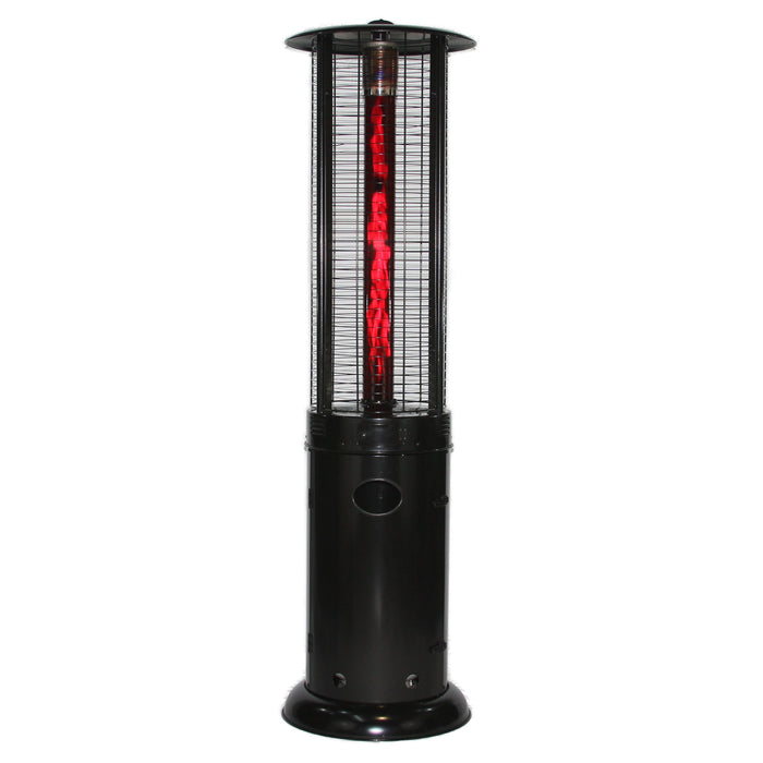 RADtec EF-RUBY Ellipse Flame 80" Propane Gas Patio Heater - 78 x 22.5 x 22.5 in. - Black Color