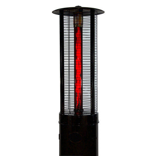 RADtec EF-RUBY Ellipse Flame 80" Propane Gas Patio Heater - 78 x 22.5 x 22.5 in. - Black Color