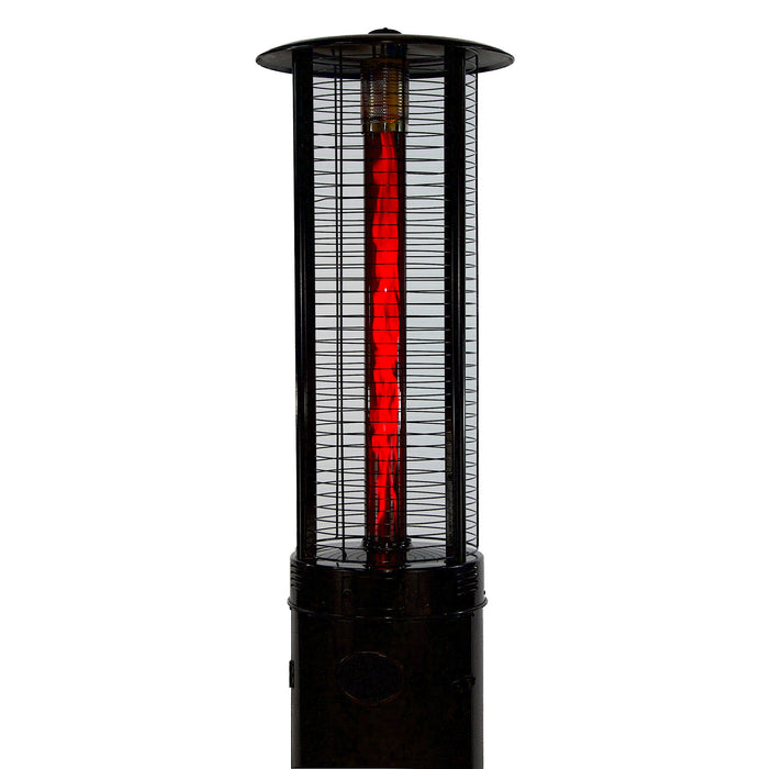 RADtec EF-RUBY Ellipse Flame 80" Propane Gas Patio Heater - 78 x 22.5 x 22.5 in. - Black Color