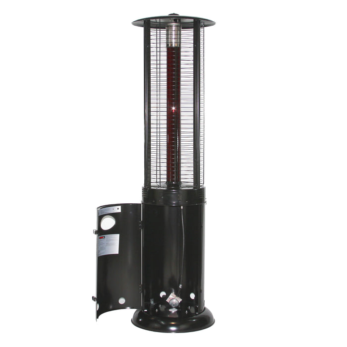 RADtec EF-RUBY Ellipse Flame 80" Propane Gas Patio Heater - 78 x 22.5 x 22.5 in. - Black Color