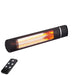 RADtec G15R Genesis Series (1500 Watts/110V) 25" Golden Tube Infrared Electric Patio Heater - 25 x 5 x 4 in. - Black Color