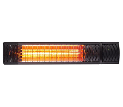 RADtec G15R Genesis Series (1500 Watts/110V) 25" Golden Tube Infrared Electric Patio Heater - 25 x 5 x 4 in. - Black Color