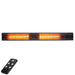 RADtec G30R Genesis Series (3000 Watts/220V) 38" Golden Tube Infrared Electric Patio Heater - 38 x 5 x 4 in. - Black Color