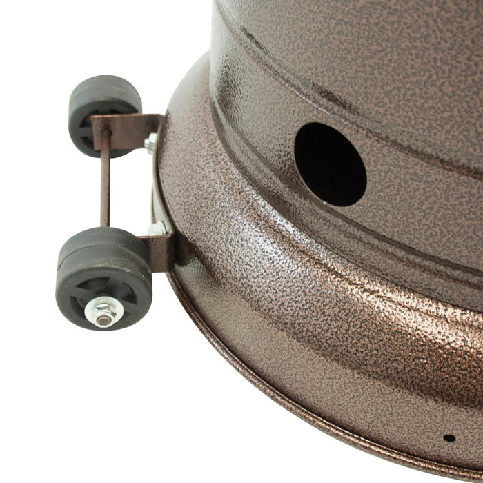 RADtec RF-ABNG Real Flame 96" Natural Gas Patio Heater - 19 x 19 x 96 in. - Antique Bronze Color