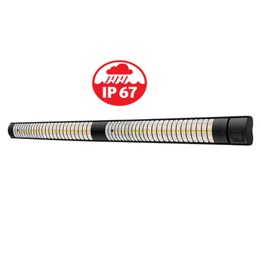 RADtec T4000/12R Torrid Series (4000 Watts/220V) 50" Weatherproof Infrared Electric Patio Heater - 50 x 6 x 5 in. - Black Color